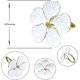 thumbnail image 4 of Juego de 6 servilleteros de flores doradas, servilleteros blancos de vacaciones para el titular de la fiesta de bodas, mesas de comedor, decoración y uso diario Namotu WMXL-401, 4 of 7