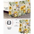 thumbnail image 3 of Sunflower Bee Bed Skirt Queen Size, Vintage Summer Botanical Farmhouse Wrap Around Bed Skirting with Adjustable Elastic Strap, Dust Ruffle Pleated Bedskirts 18 Inch Drop for Bedroom Queen Beds, 3 of 9