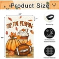 thumbnail image 3 of Fall House Flag 28x40 Inch Double Sided Outside Tis' the Season Autumn Rustic Football Pumpkin Leave Large Garden Flags Seasonal Holiday Yard Outdoor Decoration, 3 of 7