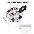 thumbnail image 5 of Ice Hockey Set of 2pcs PU Leather Round Suitcase Tags with Privacy Cover and Name ID Tag - Ideal for Travel Luggage, Handbags, Backpacks, School Bags, 5 of 6