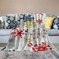 thumbnail image 2 of Nawypu Christmas Throw Blanket Winter Snowflakes Holiday Blankets and Throws Super Soft  Blanket Warm and Cozy Throws for Winter Bedding, Couch and Sofa(Red/Grey Snowflake), 2 of 6