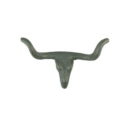 Lg Metal Longhorn Steer Vanity Knob Kitchen Drawer Pull Western