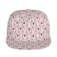 thumbnail image 2 of Daiia Cute Rabbit print Flat Bill Hats Flat Brim Trucker Cap Baseball Cap Adjustable Classic Low Profile Hat Unconstructed Plain Cap, 2 of 9
