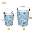 thumbnail image 3 of Sikiie Cute Animals Surfers Print Round Dirty Clothes Basket, Waterproof Standing Foldable Storage Basket, for Laundry Room, Bedroom, Bathroom Storage-Small, 3 of 6
