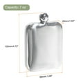 thumbnail image 2 of Uxcell 7oz Stainless Steel Hip Flask for Camping Hiking Outdoor Activity, Ball Cap, 2 of 6
