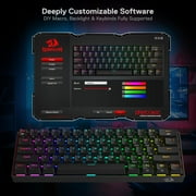 Redragon K530 Pro Draconic Wireless 60% Mechanical Keyboard, Black