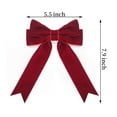 thumbnail image 2 of Velvet Hair Ties,Silky Satin Hair Bows,Hair Clip Ribbon,Ponytail Holder Accessories,Hair Styling Headdress Decor,Hair Band for Girls Women Teens,Wine Red, 2 of 8