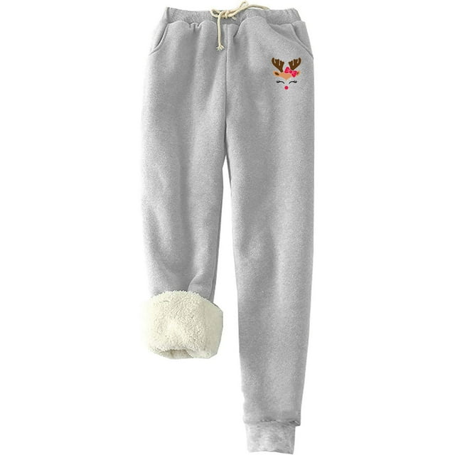 Qertyioot 2024 Nouvelle Année Réinitialiser Mode Femmes Décontracté Imprimé Extensible Dames Taille Haute Garder au Chaud Pantalon Long Pantalon Pleine Longueur Leggings