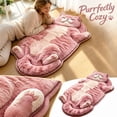 thumbnail image 2 of Fluffy Cat Rug Featuring Adorable Cartoon Feline Silhouette and Plush Faux Texture, Soft Pastel Pink Accent Piece for Cozy Pink Bedroom Rug Spaces, Cat Accessories Decor and Girls, 2 of 5