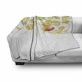 thumbnail image 3 of Rowan Soft Flannel Fleece Throw Blanket, Colorful Autumn Season Theme Vivid Rowan Tree with Fruits and Dried Leaves Graphic, Cozy Plush for Indoor and Outdoor Use, 70" x 90", Multicolor, by Ambesonne, 3 of 6