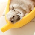 thumbnail image 2 of Divertida casa para perros y gatos con forma de plátano, acogedora cama para mascotas, bote cerrado para mascotas, cálido nido para dormir para perros, 2 of 9