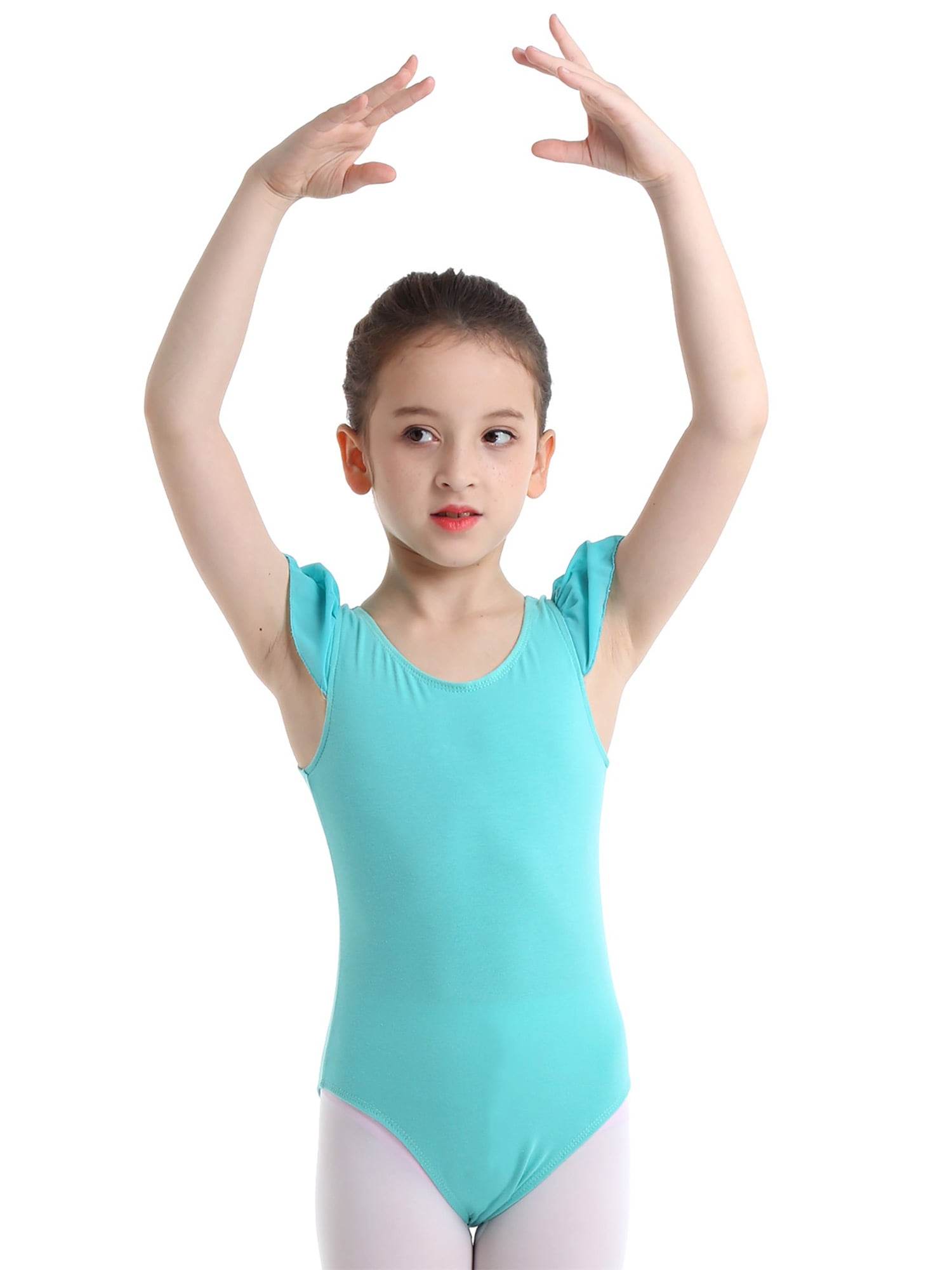 GreenCertified US Kids Girls Ballet Gymnastics Leotard Dance Strechy