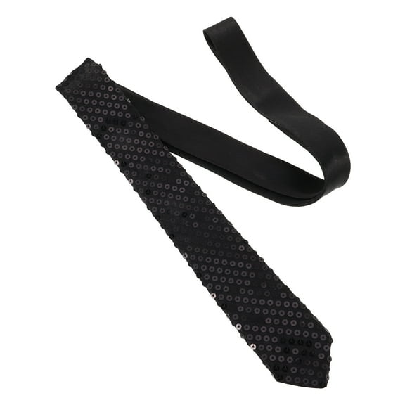 MLINS Sequin Necktie Sparkly Sequin Tie For Weddings Decorative Necktie For Business Stage Performance Tie Punk Party Necktie Decoration