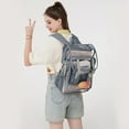 thumbnail image 6 of DAKIMOE Clear Backpack Heavy Duty PVC Transparent Backpack Waterproof Large Clear Book Bag See Through Backpack for Teenager Women Men College Work Travel Stadium Approved, 6 of 7