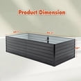 thumbnail image 3 of 2 Pack 8x4x2ft Metal Galvanized Raised Garden Bed,Galvanized Planter Boxes Set or Vegetables Flowers Ground Planter Box,Black, 3 of 8