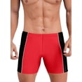 thumbnail image 3 of dPois Shorts à Taille Élastique pour Hommes Shorts de Compression pour Cyclisme Natation Course Rouge Noir 4TG, 3 of 5