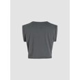 thumbnail image 2 of Basic Crew Neck Cropped T-Shirt, 2 of 6