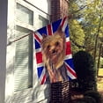 thumbnail image 2 of Yorkie with English Union Jack British Flag Flag Canvas House Size, 2 of 4