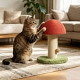 thumbnail image 3 of Lypsnake Mushroom Cat Scratching Post, Natural Sisal Claw Grinding Toy with Stable Round Base, Cute Indoor Cat Scratcher Furniture for Kitten Adult Cat Daily Nail Care, 3 of 6