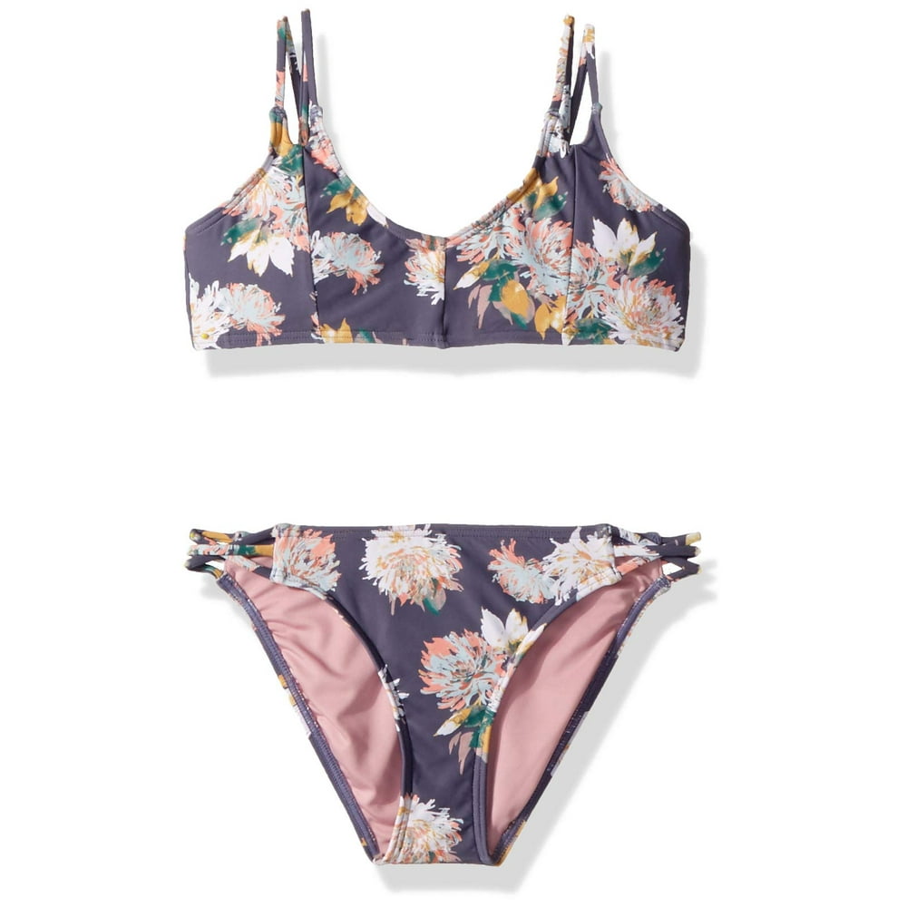 O Neill Girls Floral Printed Bikini Top Swimwear 8
