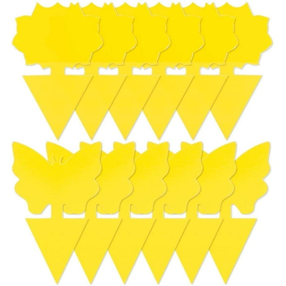 40Pcs Sticky Trap,Fruit Fly and Gnat Trap Yellow Sticky Bug Traps for Indoor/Outdoor Use - Insect Catcher for White Flies,Mosquitos,Fungus Gnats,Flying Insects - Disposable Glue Trappers