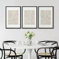 thumbnail image 4 of IDEA4WALL Framed Canvas Print Wall Art Set of 3 Minimalist Linear Design Digital Art Wall Decor Neutral Tones Geometric Illustrations Prints Vintage Minimal Artwork - Black 24"x36"x3, 4 of 5