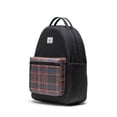 thumbnail image 3 of Mochila Herschel Nova de tela reciclada a cuadros negros de invierno, 3 of 8