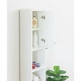 thumbnail image 3 of Versatile 77-Inch White Tall Storage Cabinet with 2 Doors and Adjustable Shelves, Linen Tower Cabinet, Bathroom Organizer and Storage, Kitchen Cabinet, Pantry Organizer, and Linen Closet, 3 of 5