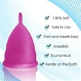 thumbnail image 5 of Blossom Menstrual Cup, Reusable Silicone Cup (Small Purple), 5 of 5