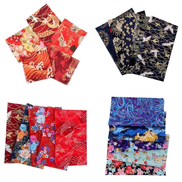 Hojas De Parches De Tela De De Tela De Patchwork De Con Estampado Dorado De 20 Piezas