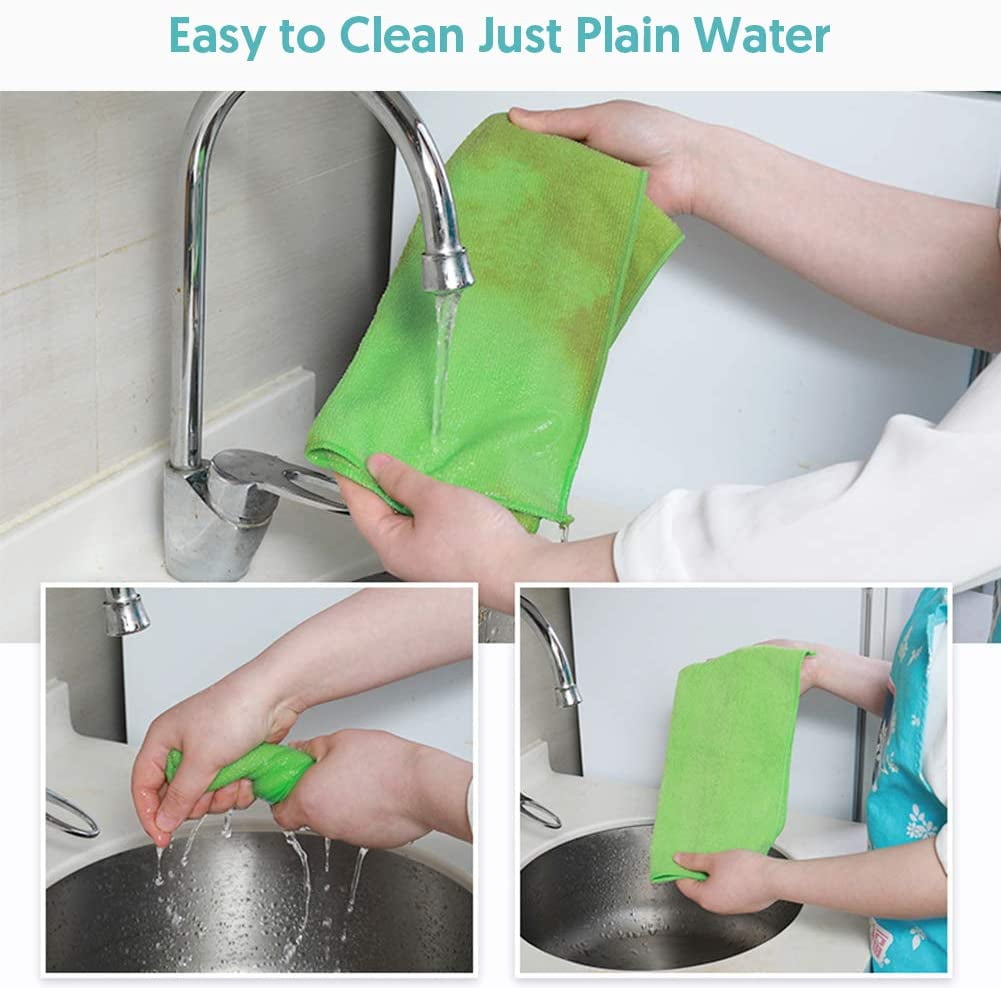 10 pcs Microfiber Towel Cleaning Cloths Filinydf Cleaning Rags