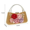 thumbnail image 2 of TOPCHANCES Women 3D Flower Elegant Satin Clutches Evening Bags Handbags Wedding Clutch Purse Rhinestone Pearl Beaded Bags for Prom Party Bride, 2 of 11