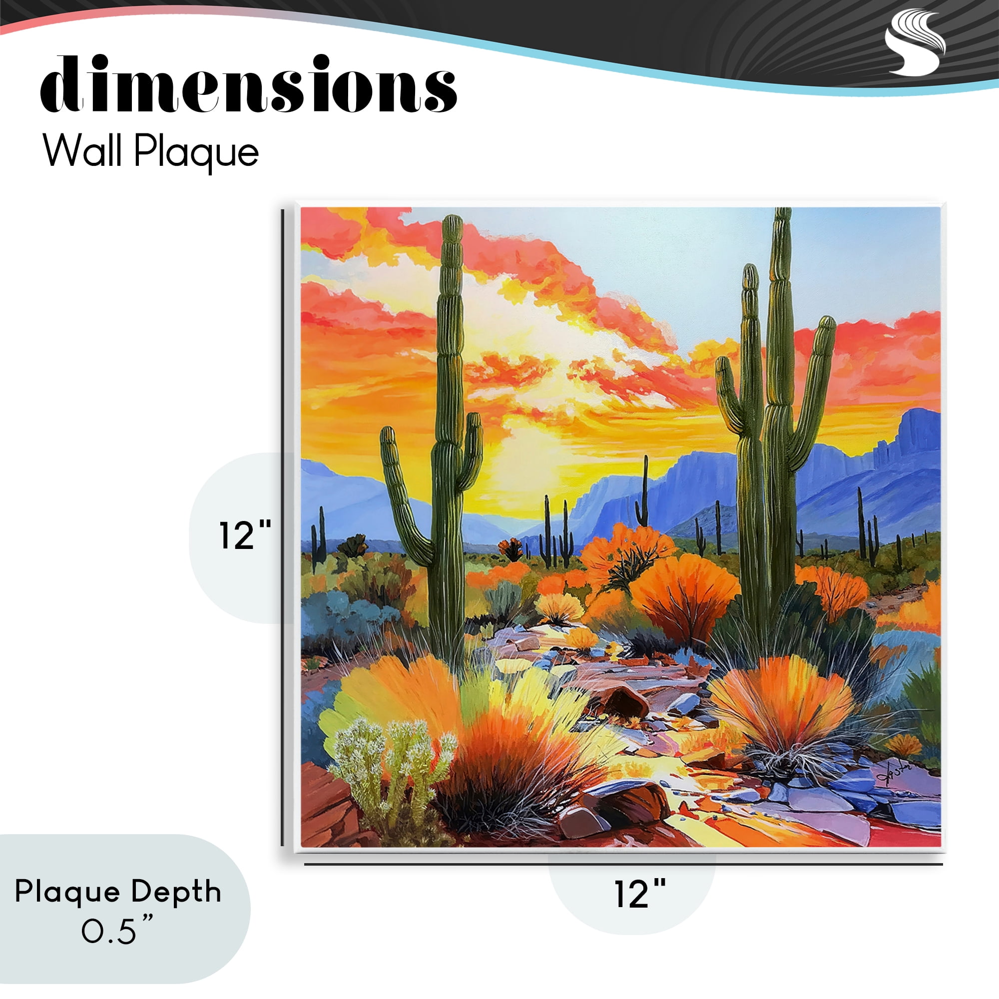 Stupell Industries Desert Splendor Cacti Wall Plaque Art, design by John Jaster