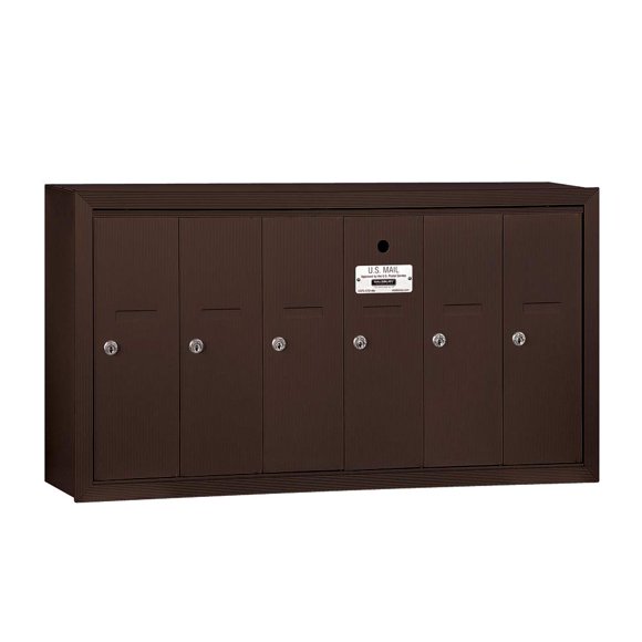 Mailbox Salsbury Industries 3506ZSU montado en superficie, 6 puertas