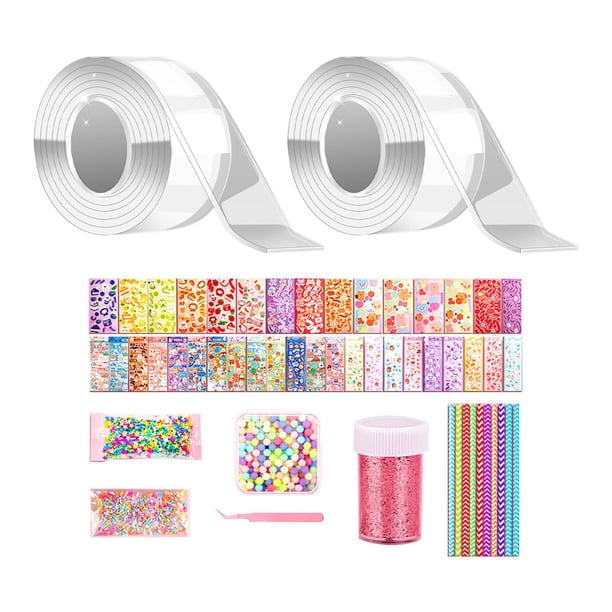 Cinta de globos de burbujas de soplado Cinta de doble cara, cinta nano extraíble, impermeable, sin marcas, reutilizable, cinta adhesiva divertida, cinta de póster, juguete sensorial Estilo A perfecl Cintas de doble cara
