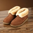 thumbnail image 2 of Pamir Men's Sheepskin Boot Slippers Indoor Outdoor Ankle Booties with Memory Foam Chestnut Size 13, 2 of 9