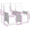 thumbnail image 2 of vidaXL Reclining Garden Sofa Grey, 2 of 2