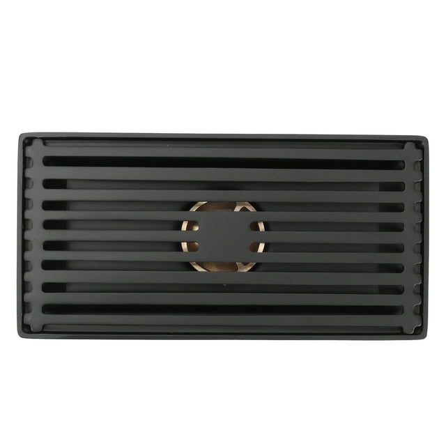 Ymiko Black Floor Drain With Removable Cover Stainless Steel Bathroom Kitchen Accesso
