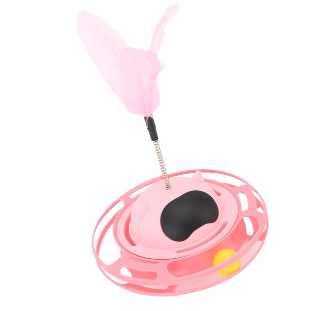 Juguete Interactivo para Gatos Pista Giratoria con Pluma Juguete de Torre para Gatos Desmontable Seguro y Resistente a los Arañazos Base Inestable de Fácil Limpieza Varita ANGGREK Otros