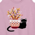 thumbnail image 3 of Instant Message - Cat With Fall Vase - Women's Racerback Tank Top, 3 of 6