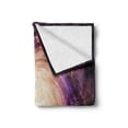 thumbnail image 2 of Galaxy Soft Flannel Fleece Throw Blanket, Large Pink and Purple Spiral Stardust Planet in Space Science Fiction Print, Cozy Plush for Indoor and Outdoor Use, 50" x 70", Black Pink Beige, by Ambesonne, 2 of 6