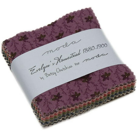 Evelyn Rocks - Evelyn's Homestead 1880-1900 Moda Mini Charm Pack by Betsy Chutchian; 42 - 2.5