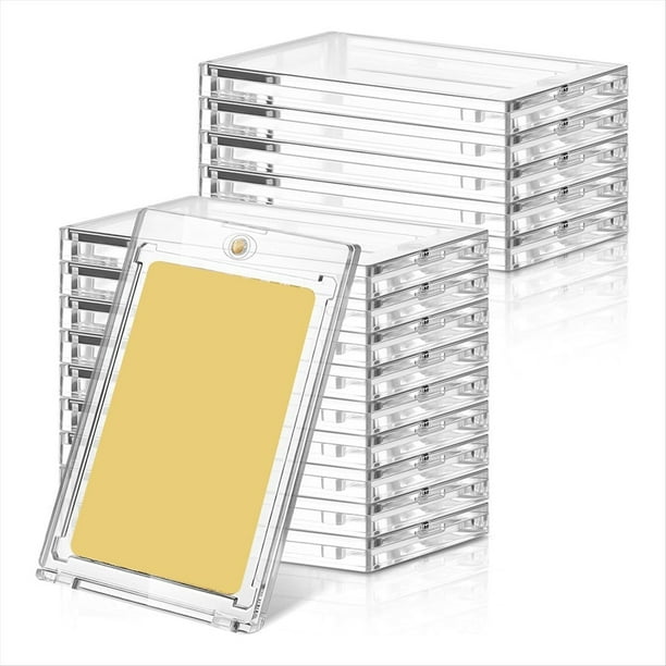 15 Portatarjetas Magnéticos de 100 Puntos para Tarjetas Coleccionables, Portatarjetas Magnéticas para Tarjetas Gruesas de Béisbol, Fútbol y Hockey