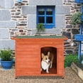 thumbnail image 2 of ZPL 45Inch Dog House Wooden Outdoor Dog House Waterproof Pet Shelter, 2 of 7