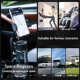 thumbnail image 3 of ZEKURAPA Phone Holder for Car,2-in-1 Cup Holder Cell Phone Holder，Fit for iPhone & Android，Rotate 360 Degrees, 3 of 10