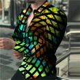 thumbnail image 1 of Camisa de manga larga con cuello tipo polo con estampado 3D de árbol de empalme para hombre, ropa de diseño para fiesta y club, tallas S a 6XL, novedad de 2024, 1 of 6