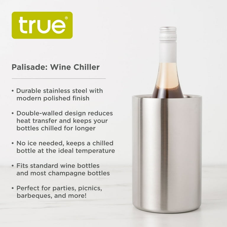 True Palisade Wine Chiller, Stainless Steel Champagne Chiller, Set