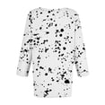 thumbnail image 4 of Women's Casual Long Sleeve Paint Splatter Print Shirt Comfortable and Stylish Crew Neck Top, 4 of 5