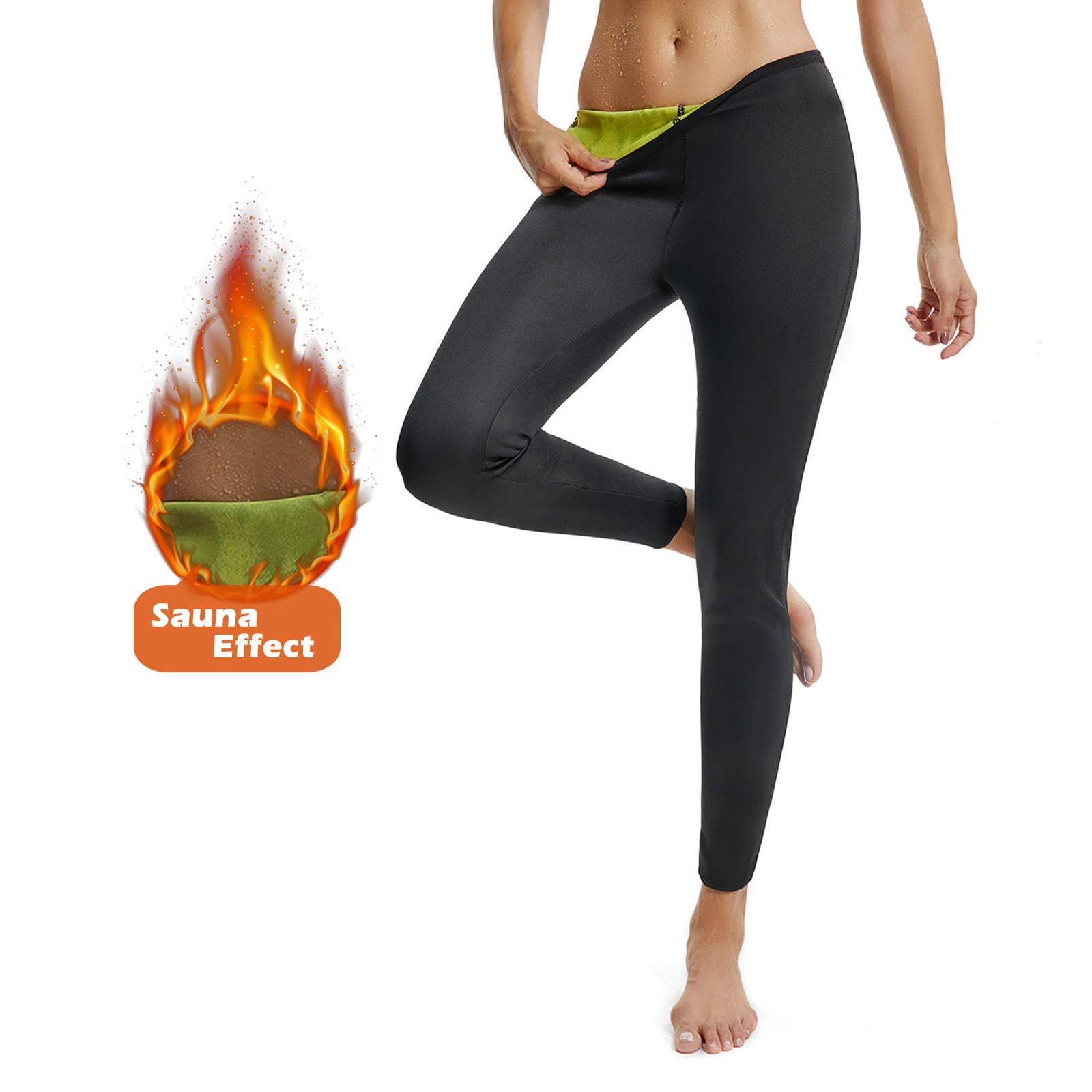 Women Thermo Neoprene Sweat Sauna Body Shaper Pants Weight Loss Trainer Leggings