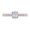 thumbnail image 3 of 1 Carat Prong Set Diamond Engagement Ring Band in 14K Rose Gold (Ring Size 10), 3 of 5